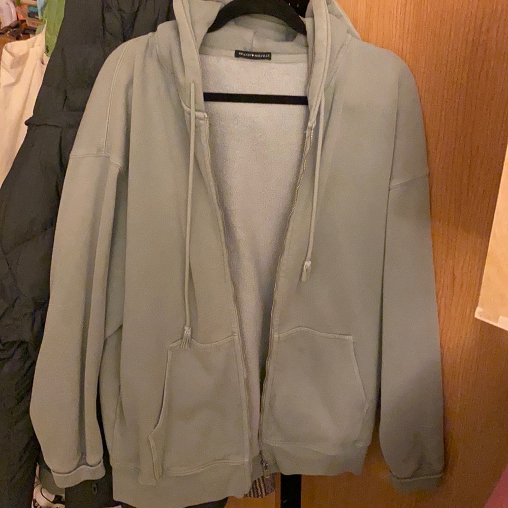 Oversized brandy Melville zip up sweatshirt!!